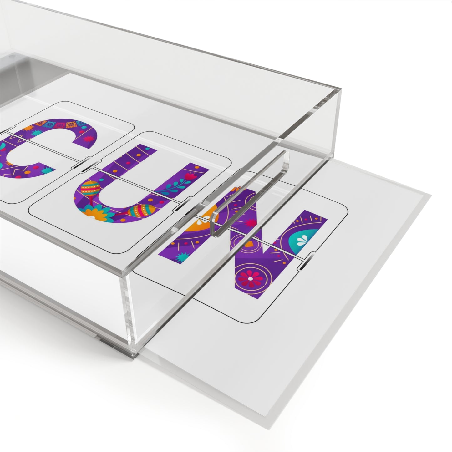CUN - Cancun Three-Letter Code - Acrylic Serving Tray
